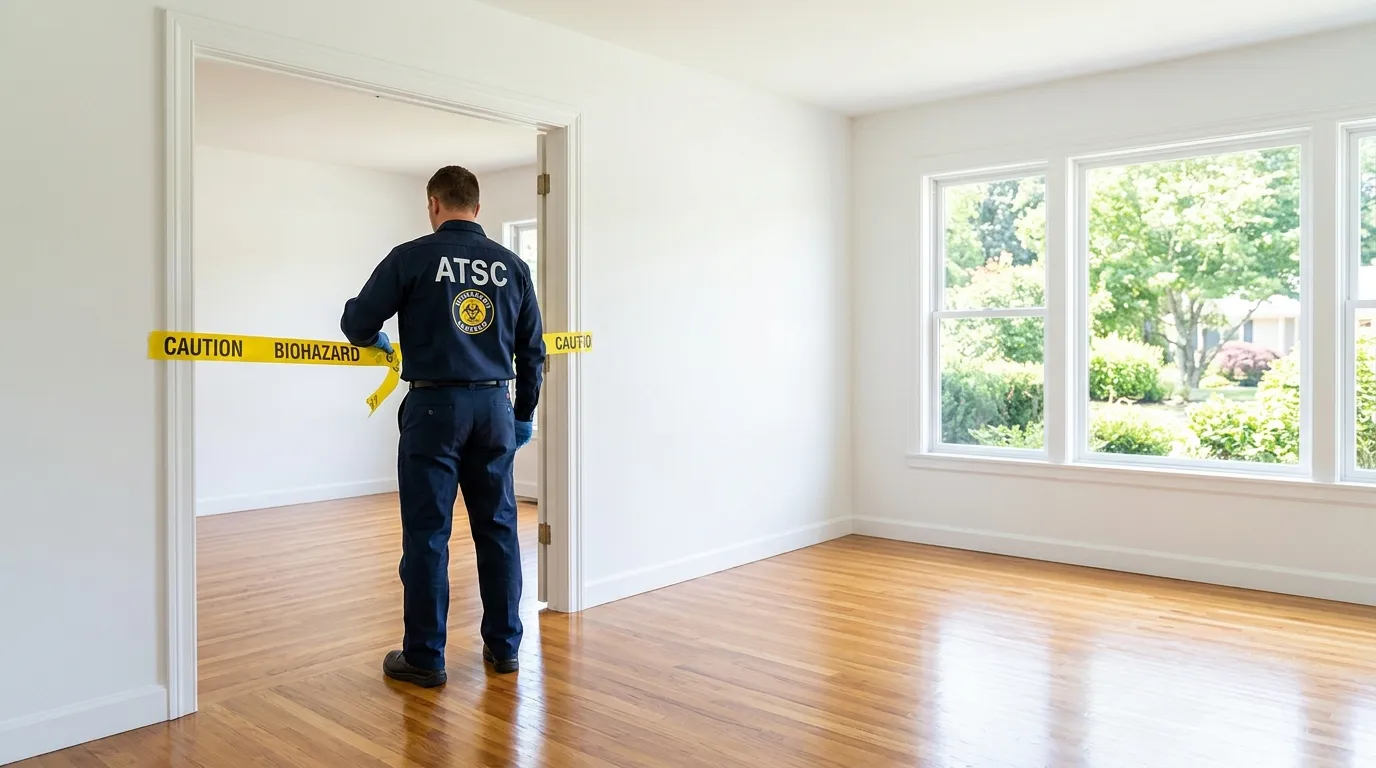 Certified biohazard cleanup crew performing Decomposition Cleanup in Van Nuys